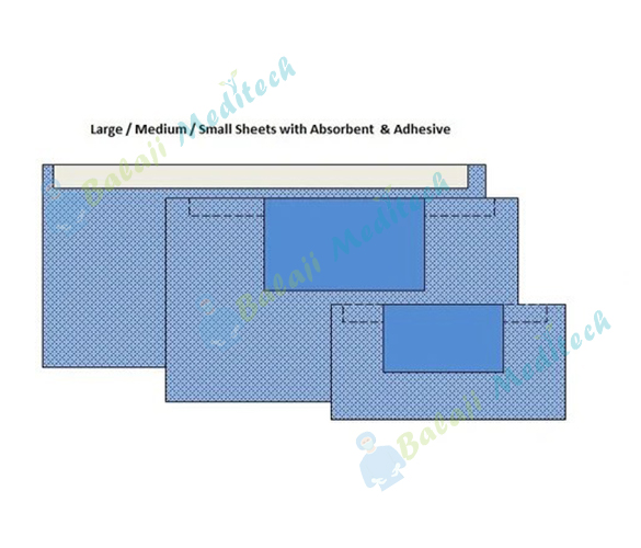 Large/Medium/Small Sheet with adhesive & Absorbent